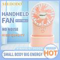 Effective cooling Electric fan Portable Fan Lanyard With Base SF21 Handheld Rechargable Mini Fan. 