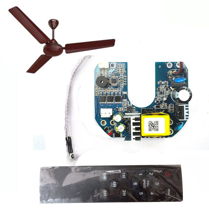 Universal Solar AC/DC 12V Ceiling Fan Circuit Remote Smart Speed Control kit U Shape