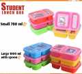 Lunch box for students - student lunch box for school with beautiful printed characters, student lunch tiffin, lunch carrier Random Colors. 