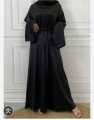 The stylish and fancy abaya in silk fabric is available here with beautiful sleeve lace , belt and naqab patii in full umbrella frock maxi simle and attrective colours and shaps as well .. 