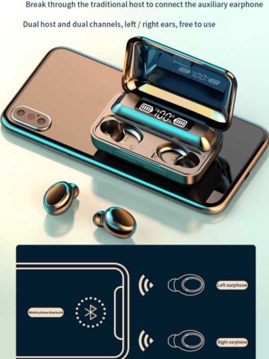 F9 TWS Bluetooth 5.3 Earbuds – True Wireless, Stereo Bass, Handsfree ...