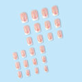 SUMMER 24 pcs Tips French Love Pearl Fake Nails Nail Patch Xiaohongshu Sweet White Wearing Armor. 