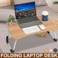 Portable Folding Laptop , Study Table Desk , Flexible & Multipurpose , Wooden Foldable laptop Desk for Bed/ Sofa, Tea Serving Table Stand. 