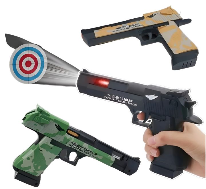 Desert Eagle Light Sound Blaster Toy For Kids Shooting Toy For Boys Light Sound Toy Shooter | Light & Sound Toy Gun for Kids - Ideal for Boys' Play.