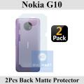Nokia G10 Back Protector Carbon Fiber Matte Soft Skin Sheet For Nokia G10 - 2Pcs. 