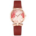 【ETOP】Simple Elegant Ladies Watcehs Literary Leaf Versatile Women Quartz Watch Temperament  Female Dress Wristwatcehs Relogio Feno. 