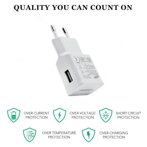 Samsung Fast Charger 18W or 15W 5V/2A Adapter for Galaxy