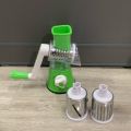 Multifunctional Roller Vegetable Cutter, 3 In 1 Vegetable Slicer And Cutter, Manual Rotary Drum Greator, Hand Roller Type Square Drum Vegetable Cutter with 3 Removable Blades For Kitchen. 