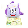 Cartoon Dora Explorer Backpack Rescue Bag with Map,Pre-Kindergarten Toys Purple for Christmas gift. 