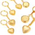 Custom Photo Folding Heart Locket Keychain Stainless Steel Locket Personalized Gift Family Photo Key Chain. 