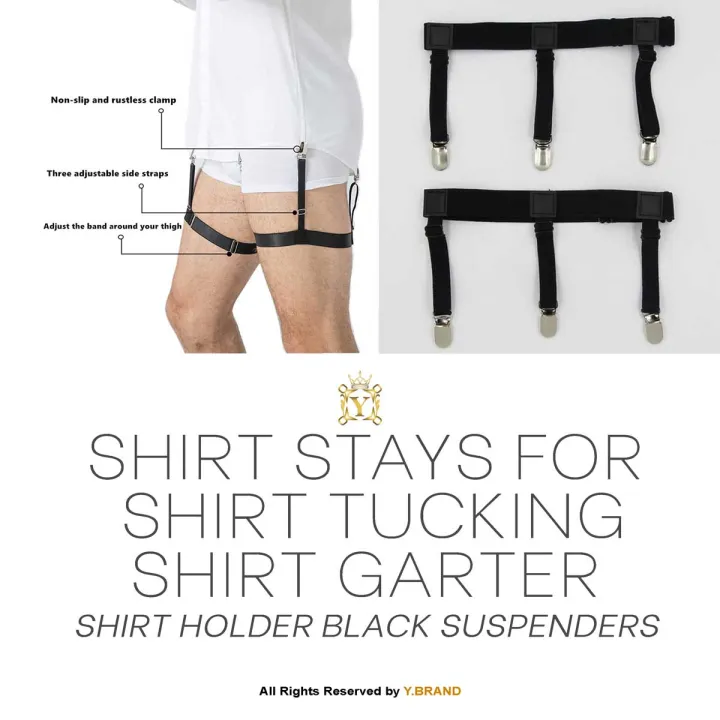 Y.BRAND-Men's%20Shirt%20Stays%20for%20Shirt%20Tucking,%20Shirt%20Garters,%20shirt%20holder%20Black%20suspenders-SH-1001%20-%20Image%202