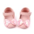 Newborn Baby Girl Bowknot Lovely Princess Shoes Shallow Mouth Rubber Sole Toddler Shoes Wholesale. 