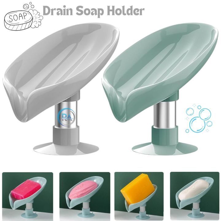 Drain%20Soap%20Holder%20Leaf%20Shape%20Soap%20Box%20Suction%20Cup%20Tray%20Drying%20Rack%20for%20Shower%20Sponge%20Container%20Kitchen%20Bathroom%20Accessories%20-%20Image%202