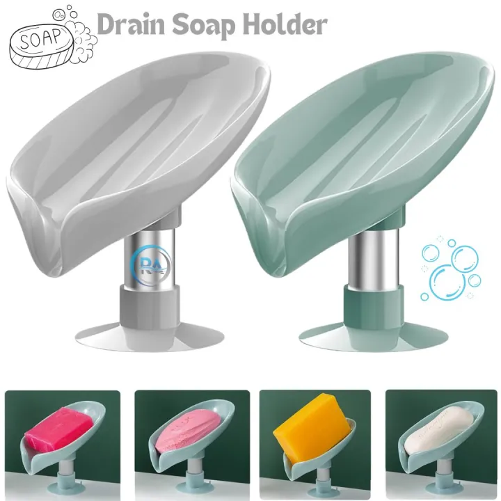 Drain%20Soap%20Holder%20Leaf%20Shape%20Soap%20Box%20Suction%20Cup%20Tray%20Drying%20Rack%20for%20Shower%20Sponge%20Container%20Kitchen%20Bathroom%20Accessories%20-%20Image%202