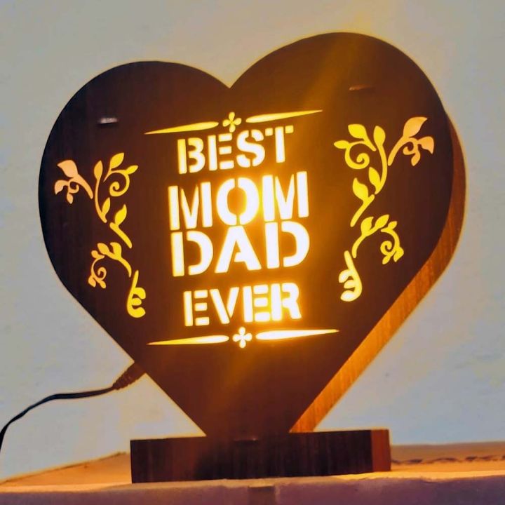 BEST MOM DAD LOVE TABLE LAMP,BIRTHDAY GIFT, ANNIVERSARY GIFT, WALL AND TABLE LAMP