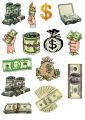 Dollar Currency Stickers Aesthetic Art Stickers for mobile back, Laptop, dairy and for decorating your stuff and making them look more attractive - 3 inch x 2 inch. 
