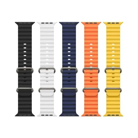 Ocean silicone Band Strap for Smart Watch Ultra SE 45mm