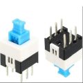6pcs 6Pin Push Lock Button 7mm X 7mm Mount DPDT Switch. 