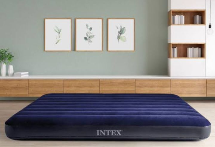 Air mattress intex (80"x60''"x10'')without pump air bed inflatable air mattress intex double