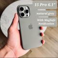Official Silicone Case for iPhone 15 / 15 Plus / 15 Pro / 15 Pro Max Case – Back Cover with Apple Logo – Natural Titanium. 