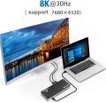 WAVLINK Thunderbolt 3 Docking Station, Dual 4K@60Hz & Single 8K@30Hz Display, 60W Charging for Thunderbolt 3/4, USB-C for Windows/Mac, 2xDP 1.4, 3xUSB 10 Gbps, 2xUSB3.0, Gigabit Ethernet & Audio. 