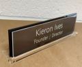 Acrylic Desk Nameplate for Office and Schools - Customized and Engraved Name Plaque. 