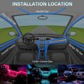 Car LED Interior Atmosphere Lights Universal RGB Ambient Light Optic Fiber APP Music Control Auto Decorative Neon Lamp. 