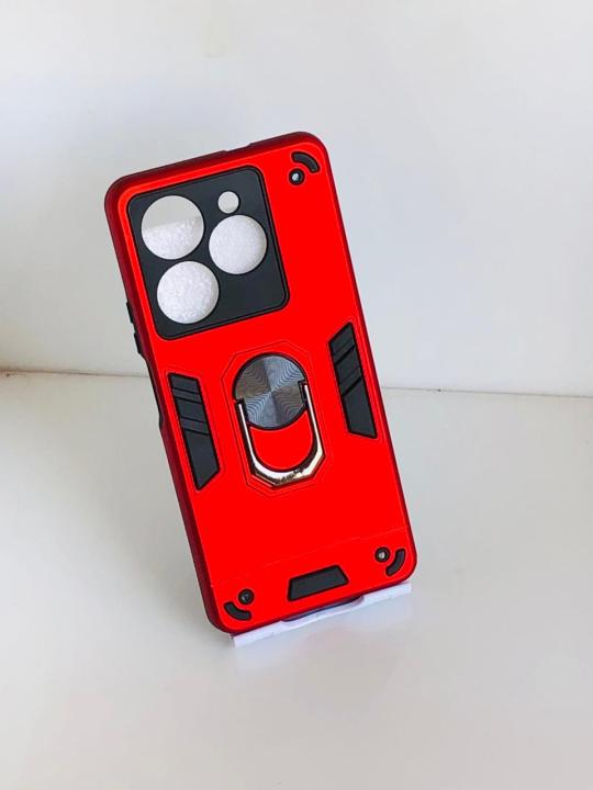 Infinix Hot 40 / 40 Pro Shockproof Armor Cover Megnetism Holder Back Clip Phone Case
