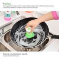 2020 hot sale kitchen washing utensils flower pot Dish brush with soap dispenser washing liquid Dish brush. 