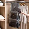 6 Pockets Hanging Handbag Closet Organizer, Purse Storage,Space Saver Bags. 
