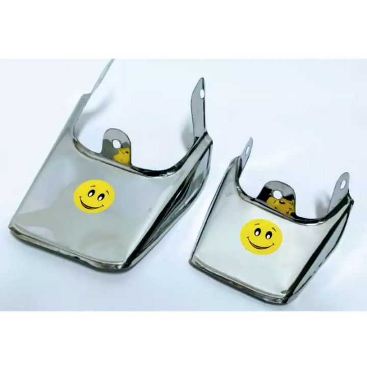 Motorcycle Mud Flap (Dumchi) Metal Chromed 1 Pair Rear & Front for All 125cc Bikes