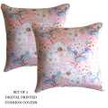 Cushion Cover Set of 2 Decorative Throw Cushion Covers for Sofa (16"x16") |Printed cushion cover| Decorative Digital print Custom Personalized Removable Washable Affordable Comfortable Eco-friendly cushion cover. 