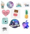 Mix Nasa Food Travel sticker - Stickers for Girls & Boys  - Aesthetic Art Stickers for mobile back, Laptop, dairy and for decorating your stuff and making them look more attractive 2 Inch x 2 Inch Each Sticker Size Pack Of 15 Stickers. 