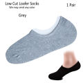 1 Pair of Loafer Socks for Men and Women No Show Sockes Cotton Loafer Low Cut Socks Ankle Socks in Plain Random Colors (Black Blue White Grey). 