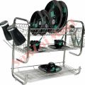 New G Shape 3 Tire Dish Rack Plate Dish Spoon Fork Bowl Cup Drain Rack Pot Rack. 