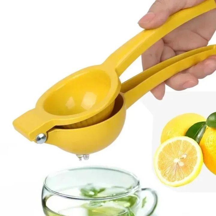 Squeezer-Lemon Squeeze-r Limo Nichor Plastic Manual Single Press Lemon Squeezer Manual Fruit Squeezer Citrus Juicer – Yellow Easy Kitchen