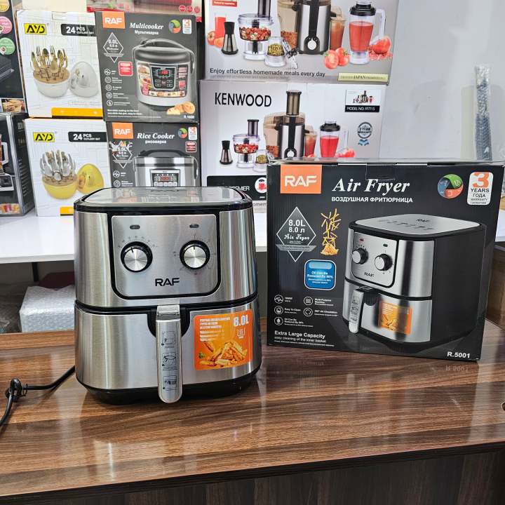 Raf air fryer R.5001 8.0L colour black*silver | Daraz.pk
