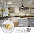 Stainless Steel Taco Holder Stand with Seasoning Cup Taco Truck Tray Rack Holds 3 Tacos for Baking Party Kitchen Tool. 