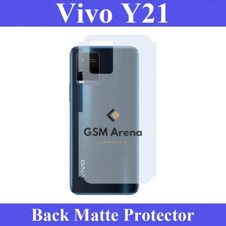 Vivo Y21 Back Matte Protector Fiber Carbon Soft Skin Sheet For Vivo Y21