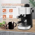 LEXICAL LEM-0601 Small Italian Coffee Maker Espresso Machine  3.5 Bar 4 Cups Espresso Machine Cappuccino Latte Coffee Machine With Steam Milk Frother And Pot, Home Office Coffee Machine Removable Drip Tray Barista Style Coffee Machine 800W Little Surprise. 