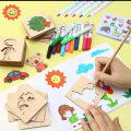 Habiba products Baby Toys School Paint Tools Educational Coloring Book Paint Learning Coloring Board Drawing Board Wooden Drawing Toys. 