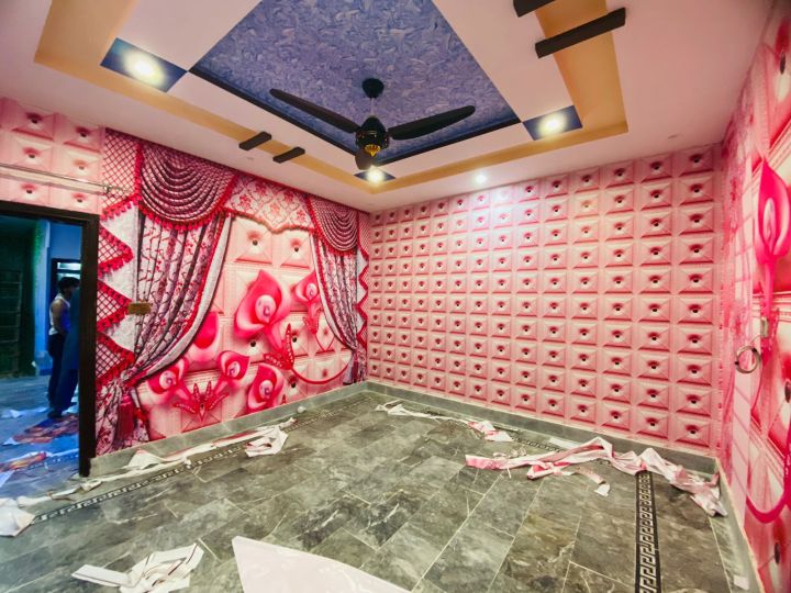 3D Wallpaper for Room/Office/Shop Bricks/Floral/Wooden designs