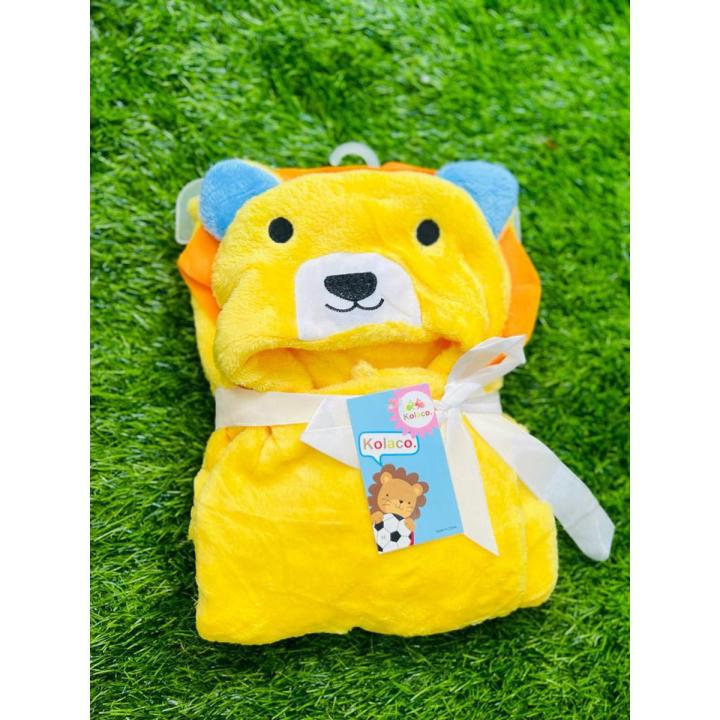 High Quality Imported Winter Baby Cartoon Character Hooded Blanket Super Soft Fluffy Hood Bedding Character Hood Blanket Cartoons Animal Wrapping Shawl For Infant Newborn Toddlers Swaddle Stroller Wrap