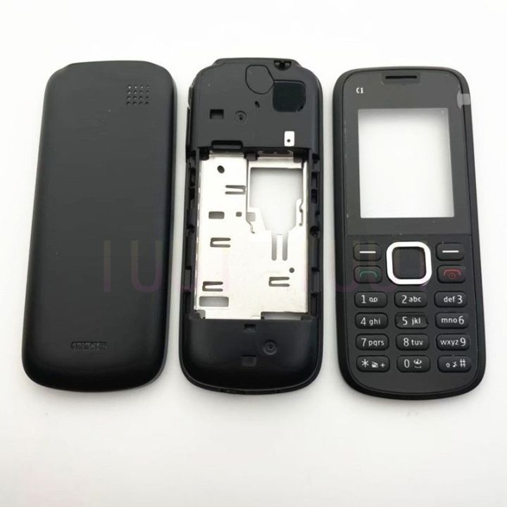【The hottest this year】For Nokia C1-02 C102 Housing Case Full Complete Mobile Phone Housing Battery Cover Door Frame With English Keyboard