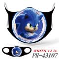 Sonic the Hedgehog Color Cartoon Windproof and Dustproof Face Mask Fashion Accessories for Men and Women Children Gifts. 
