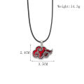 [ New ] Anime Naruto Xiao Organization Hongyun Checkmark Flag Mukakashi III Magatama Sharingan Necklace Keychain. 