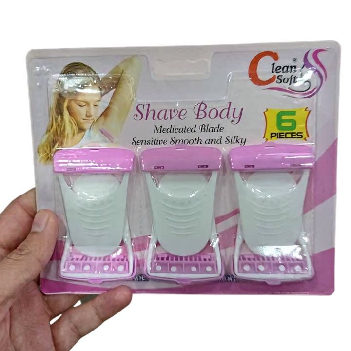 Pack of 6 Safit Ladies Body Hair Razor | Women Bikini Razor | Face ...