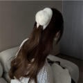 Girls Faux Hair Claw Soft Elegant Women Acrylic Hairpin Winter Plush Hair Clip for Hair Accessories Party Wedding Casual Use. 