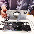 For VIVO Y20 Shiny Ring Case Glitter Soft Transparent Makeup Mirror Cases for VIVO Y20 Back Cover Stars Moon Girls. 