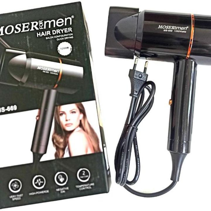 Mosermen Ms-669 1200 watt Hair Dryer For Men and Women Hot and Cold wind with 2 speed settings 2 temperature set